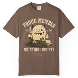 Knife Roll Society t-shirt in Black, thumbnail 3