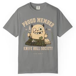 Knife Roll Society t-shirt in Black, thumbnail 7