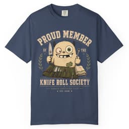 Knife Roll Society t-shirt in Black, thumbnail 2