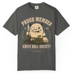 Knife Roll Society t-shirt in Black, thumbnail 4
