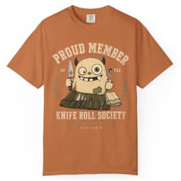 Knife Roll Society t-shirt in Black, thumbnail 10