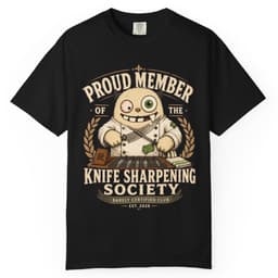 Knife Sharpening Society t-shirt in Midnight, thumbnail 2