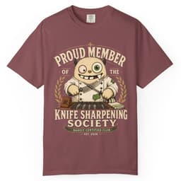 Knife Sharpening Society t-shirt in Midnight, thumbnail 9
