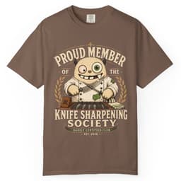 Knife Sharpening Society t-shirt in Midnight, thumbnail 3