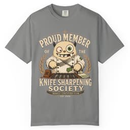 Knife Sharpening Society t-shirt in Midnight, thumbnail 7