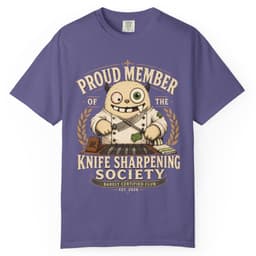 Knife Sharpening Society t-shirt in Midnight, thumbnail 6