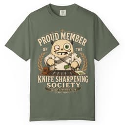 Knife Sharpening Society t-shirt in Midnight, thumbnail 5