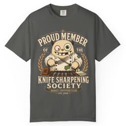 Knife Sharpening Society t-shirt in Midnight, thumbnail 4