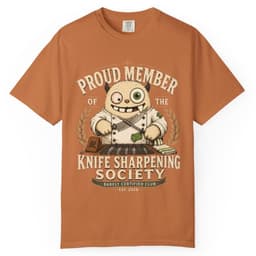 Knife Sharpening Society t-shirt in Midnight, thumbnail 10