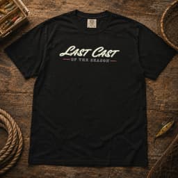 Last Cast of the Season t-shirt in Midnight, thumbnail 2
