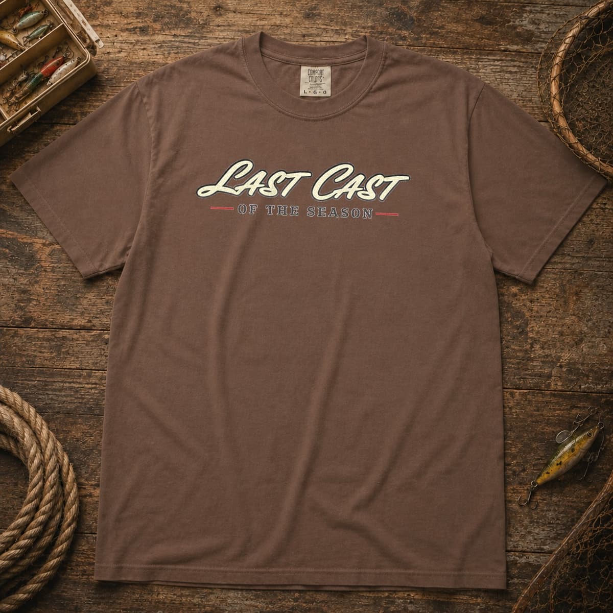 Last Cast of the Season t-shirt in Midnight, photo 3