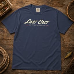 Last Cast of the Season t-shirt in Midnight, thumbnail 1