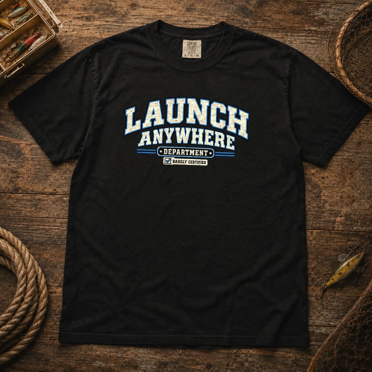 Launch Anywhere Department t-shirt in Black, photo 1