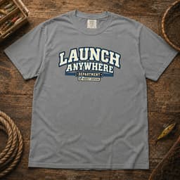 Launch Anywhere Department t-shirt in Black, thumbnail 6