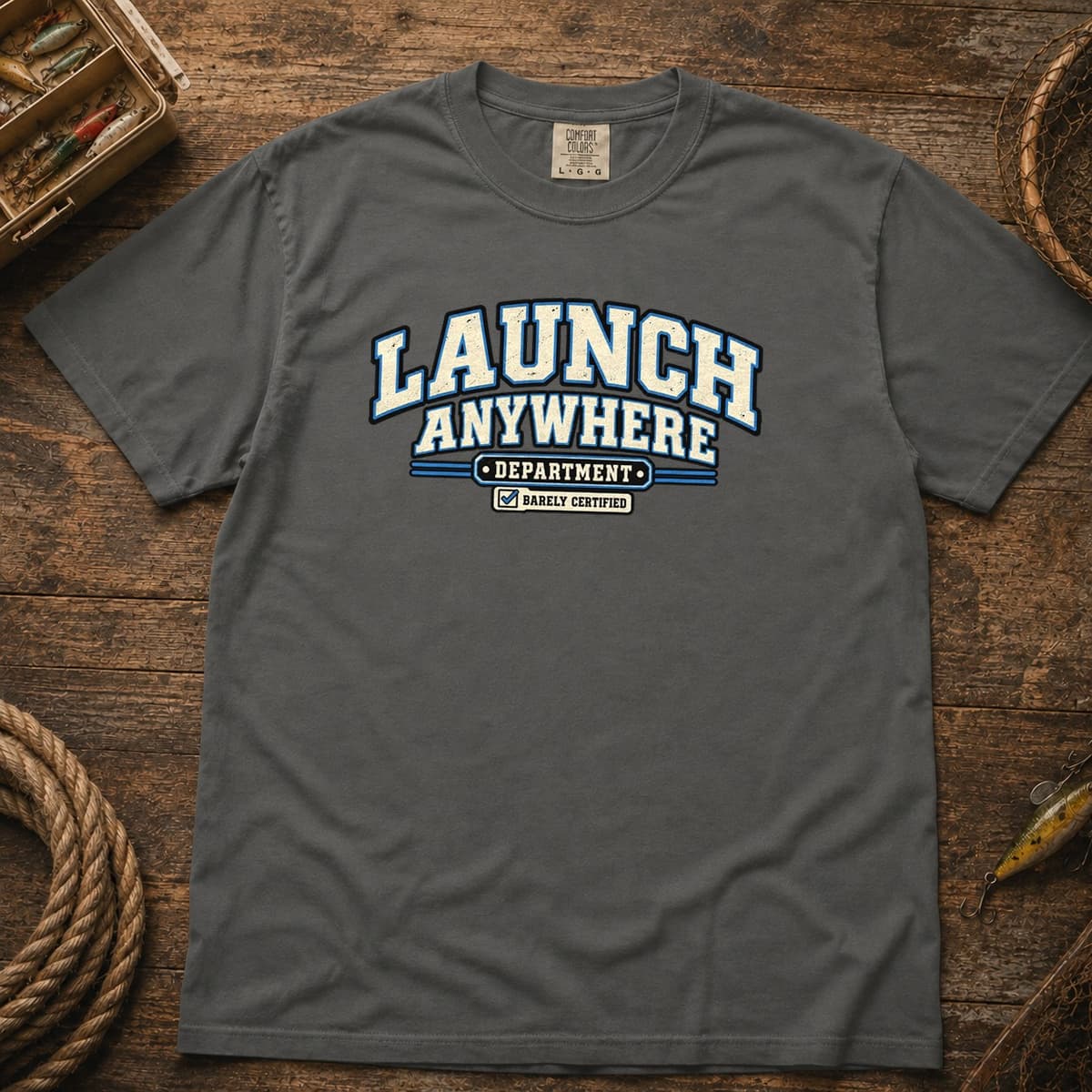 Launch Anywhere Department t-shirt in Black, photo 3