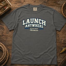 Launch Anywhere Department t-shirt in Black, thumbnail 3