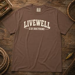 Livewell Lid Doctrine t-shirt in Espresso, thumbnail 1