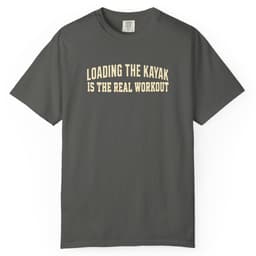 Loading Is the Workout Kayak Fishing Shirt t-shirt in Black, thumbnail 4