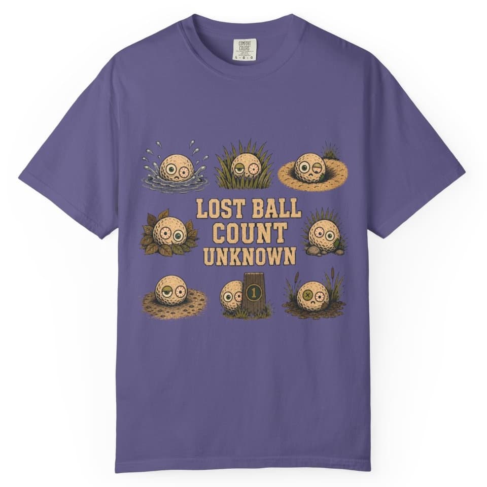 Lost Ball Count Unknown t-shirt in Grape, photo 1