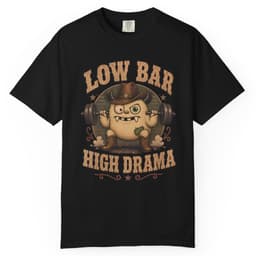 Low Bar High Drama t-shirt in Pepper, thumbnail 2