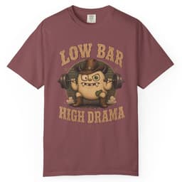 Low Bar High Drama t-shirt in Pepper, thumbnail 9