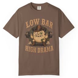 Low Bar High Drama t-shirt in Pepper, thumbnail 4
