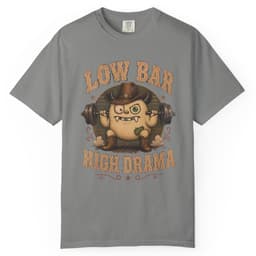Low Bar High Drama t-shirt in Pepper, thumbnail 7