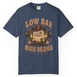 Low Bar High Drama t-shirt in Pepper, thumbnail 3
