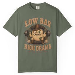 Low Bar High Drama t-shirt in Pepper, thumbnail 5