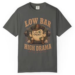 Low Bar High Drama t-shirt in Pepper, thumbnail 1