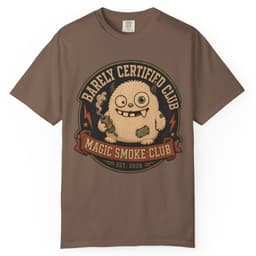 Magic Smoke Club t-shirt in Espresso, thumbnail 1