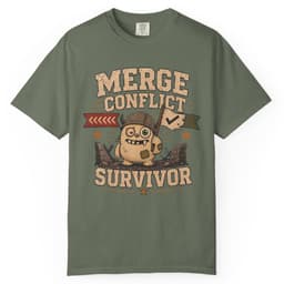 Git Fight Club t-shirt in Moss, thumbnail 1