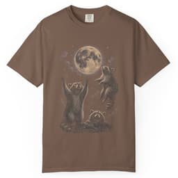 Raccoon Moon Meeting t-shirt in Blue Jean, thumbnail 4