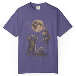 Raccoon Moon Meeting t-shirt in Blue Jean, thumbnail 7