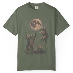 Raccoon Moon Meeting t-shirt in Blue Jean, thumbnail 6