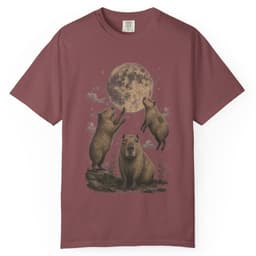 Capybara Moon Meeting t-shirt in Black, thumbnail 9
