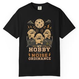 My Hobby Has A Noise Ordinance t-shirt in Black, thumbnail 1