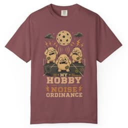 My Hobby Has A Noise Ordinance t-shirt in Black, thumbnail 8