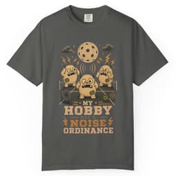 My Hobby Has A Noise Ordinance t-shirt in Black, thumbnail 3