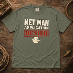 Net Man Application Denied t-shirt in Black, thumbnail 5