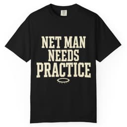 Net Man Needs Practice t-shirt in Moss, thumbnail 2