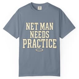 Net Man Needs Practice t-shirt in Moss, thumbnail 9