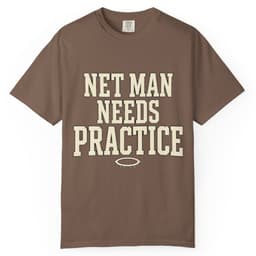 Net Man Needs Practice t-shirt in Moss, thumbnail 4