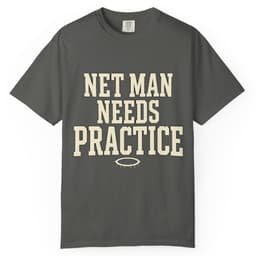 Net Man Needs Practice t-shirt in Moss, thumbnail 5