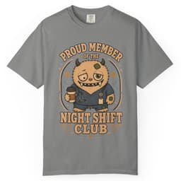 Night Shift Club t-shirt in Brick, thumbnail 8