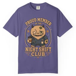 Night Shift Club t-shirt in Brick, thumbnail 7