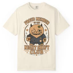 Night Shift Club t-shirt in Brick, thumbnail 10