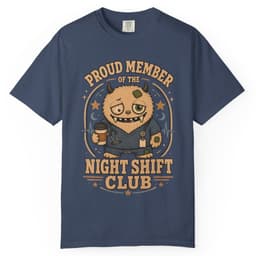 Night Shift Club t-shirt in Brick, thumbnail 3