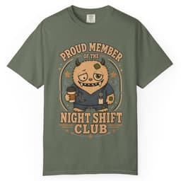 Night Shift Club t-shirt in Brick, thumbnail 6