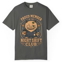 Night Shift Club t-shirt in Brick, thumbnail 5